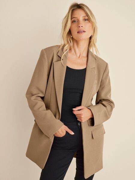 Contemporary Chic: The Taupe Modern Jacket