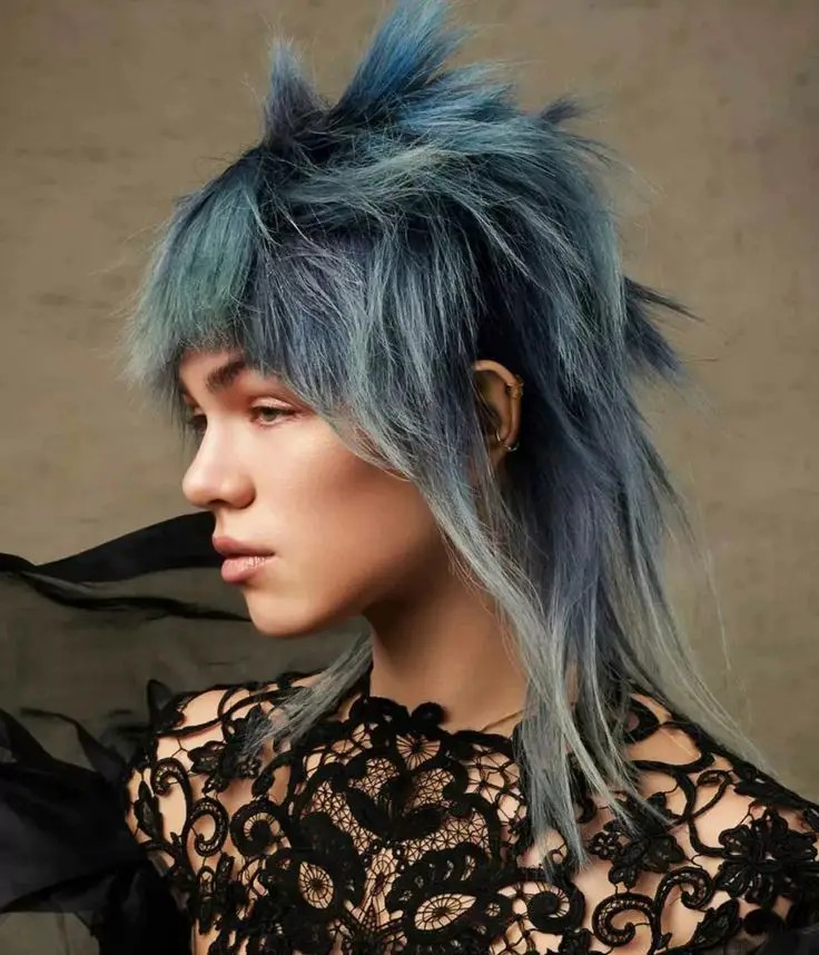 Edgy Textured Shag with Cool Tones