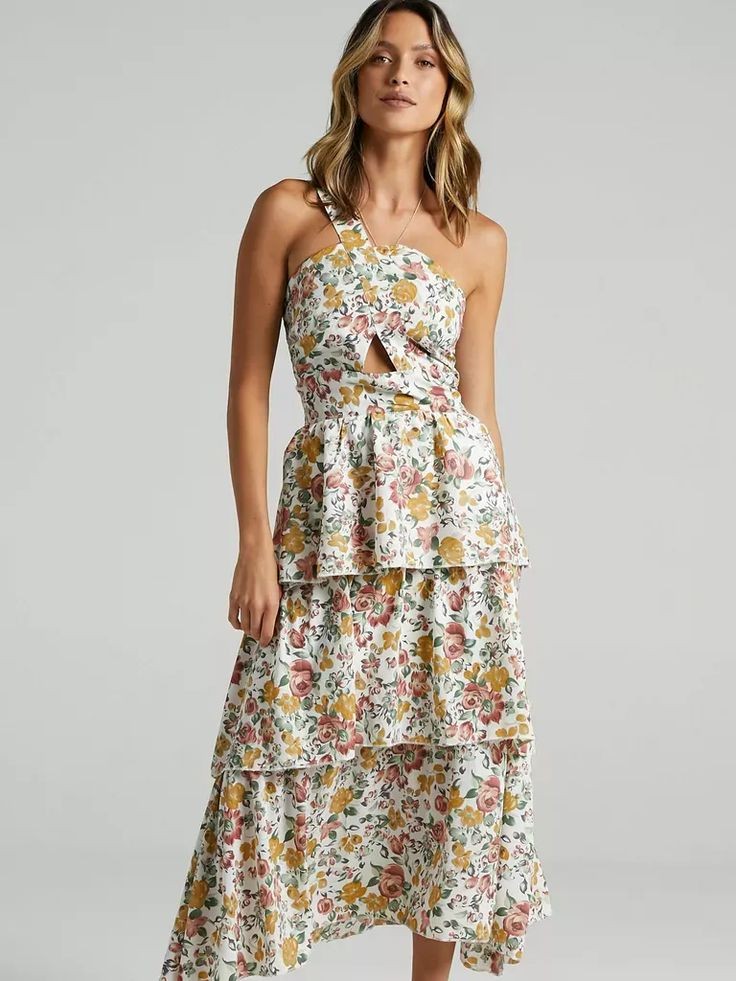 Tiered Floral Dress