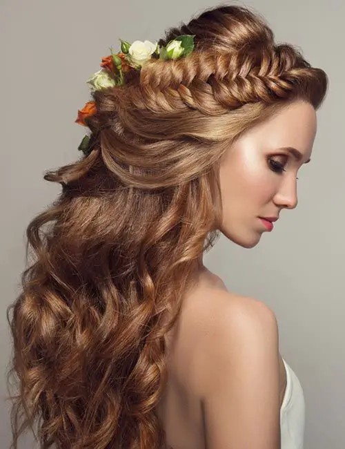 Floral Crown French Braid