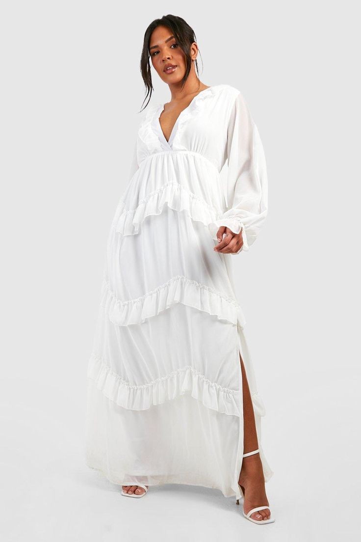 White Boho Midi Dress