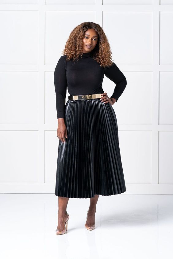 A-Line Skirt and Sweater: