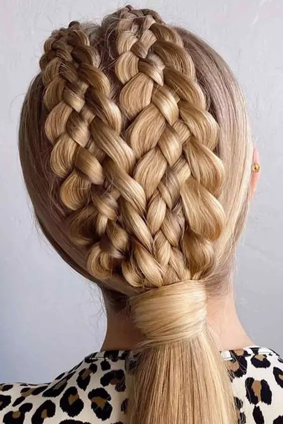 Dutch Mohawk Braid Ponytail