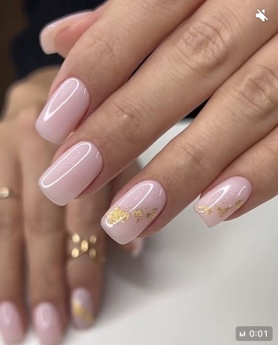 Golden Dreams: A Celestial Touch on Pink Nude