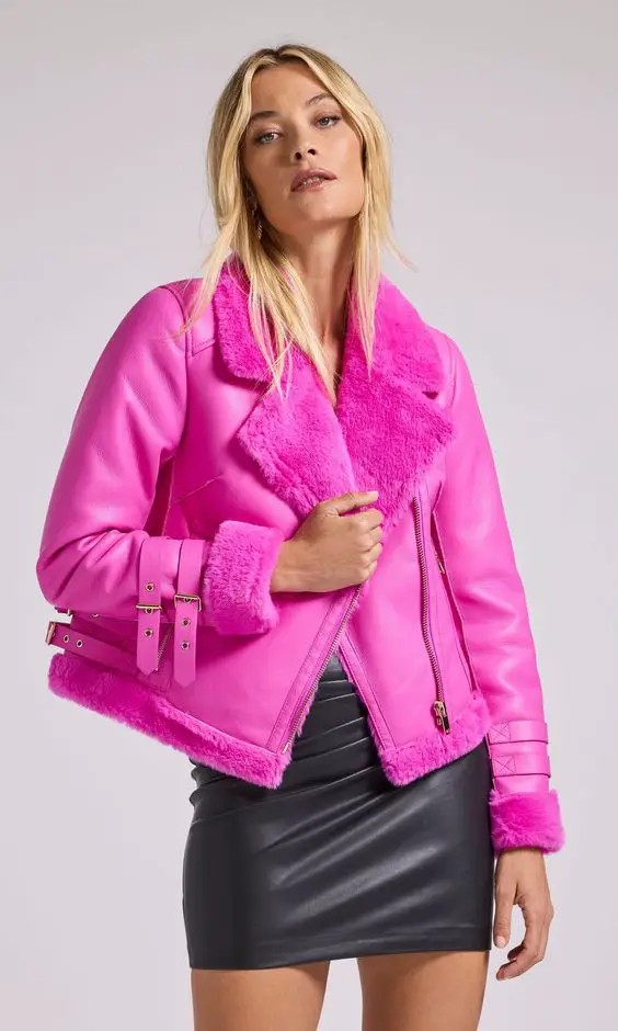 Fuschia Fusion: Bold Leather and Soft Texture