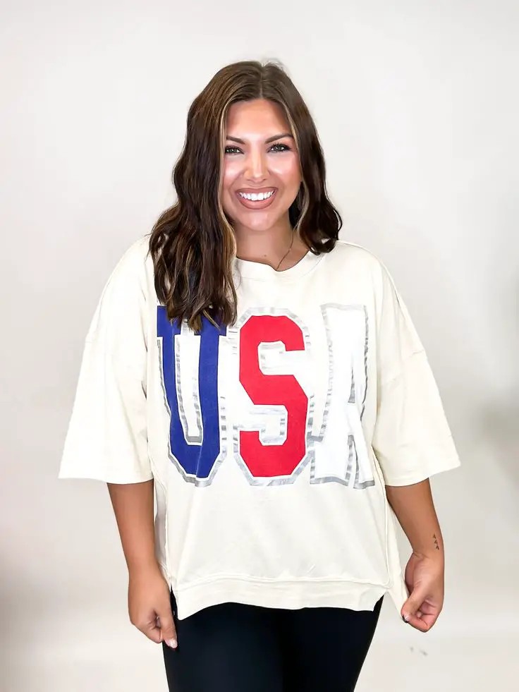 Oversized USA Tee