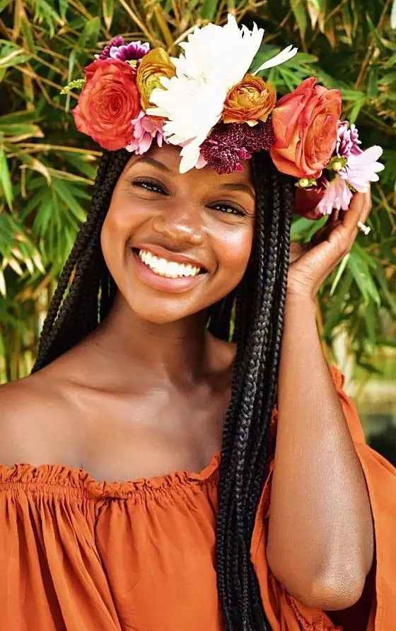 Box Braids Flower Crown: