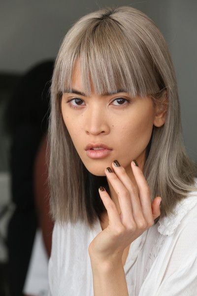 The Urban Sophisticate: Ash Blonde with Curtain Bangs