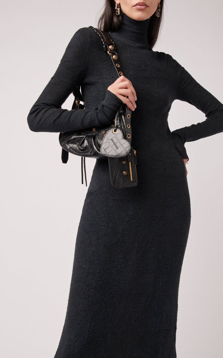 Turtleneck Tiered Dress