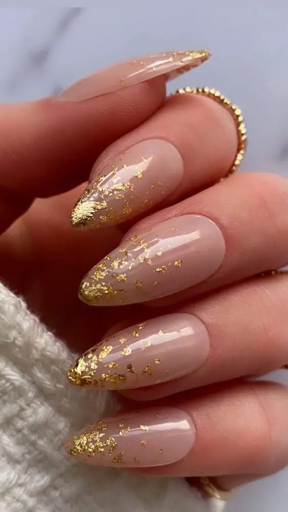 Nude and Gold Accents