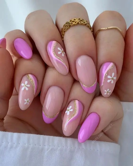 Pink Elegance with a Golden Edge