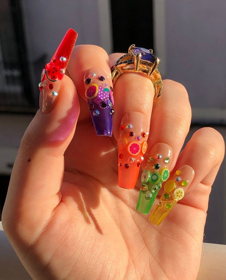 Tropical Fruit Nail Charms