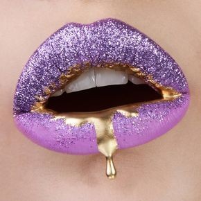 Purple Glitter Lips