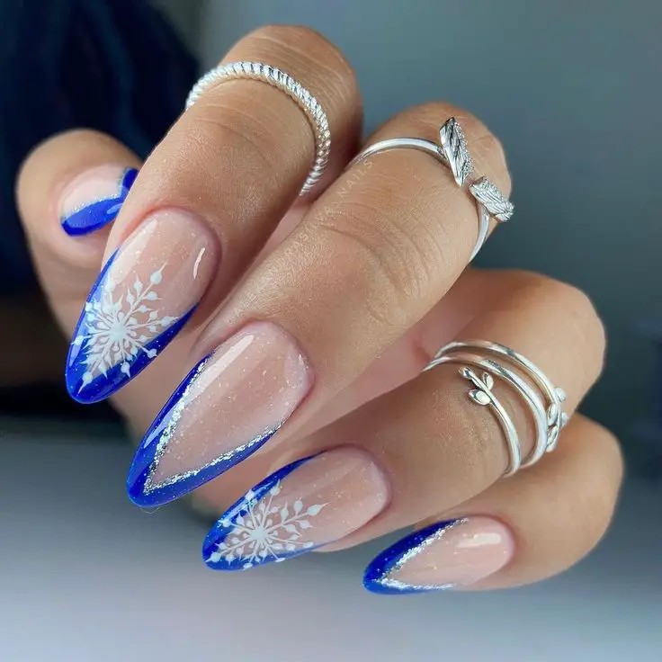 Icy Blue Snowflakes