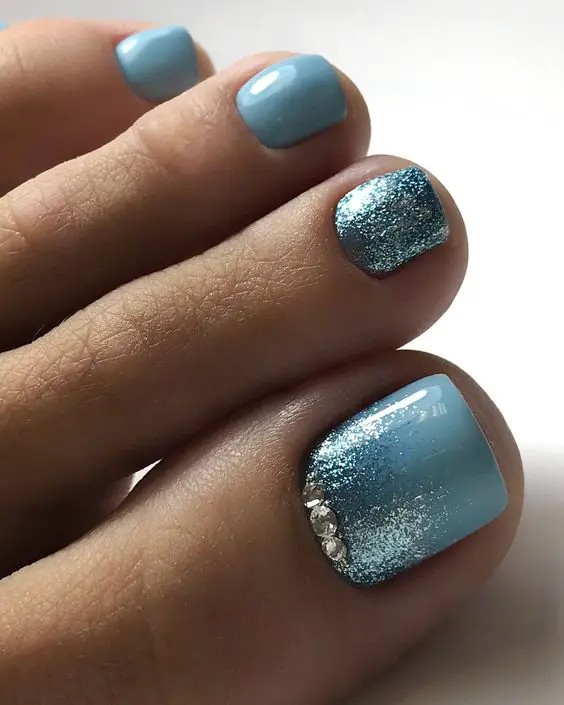 Jewel-Toned Pedicure: