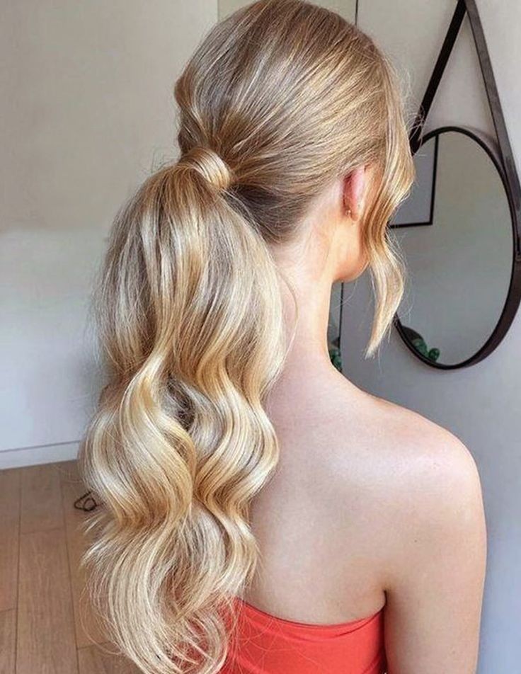 Wraparound Ponytail with Curtain Bangs