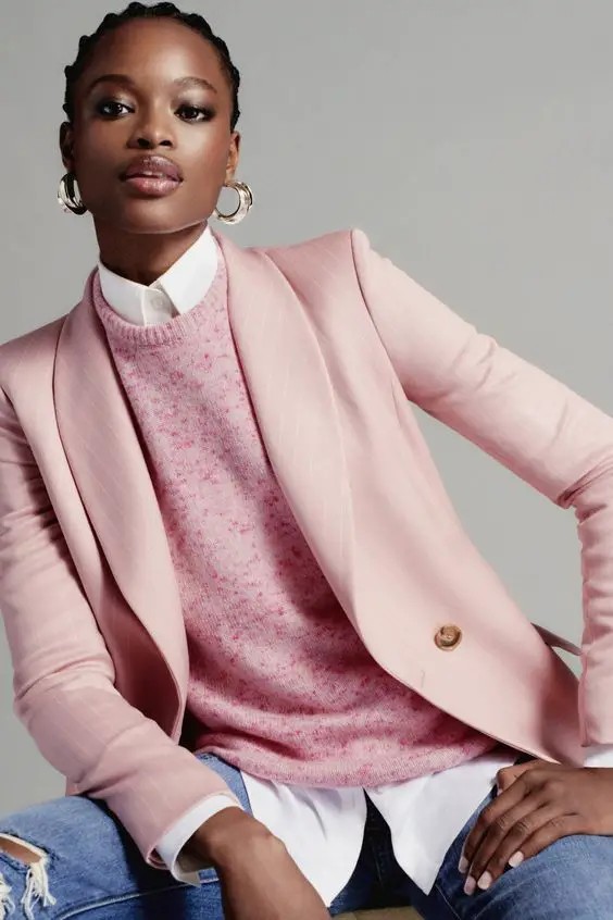 Embrace Simplicity with a Chic Pink Blazer Ensemble