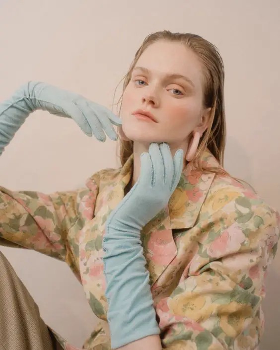 Soft Pastel: The Gentle Charm of Light Blue Gloves