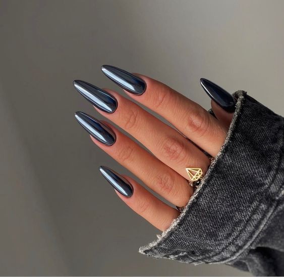 Black Chrome Nails