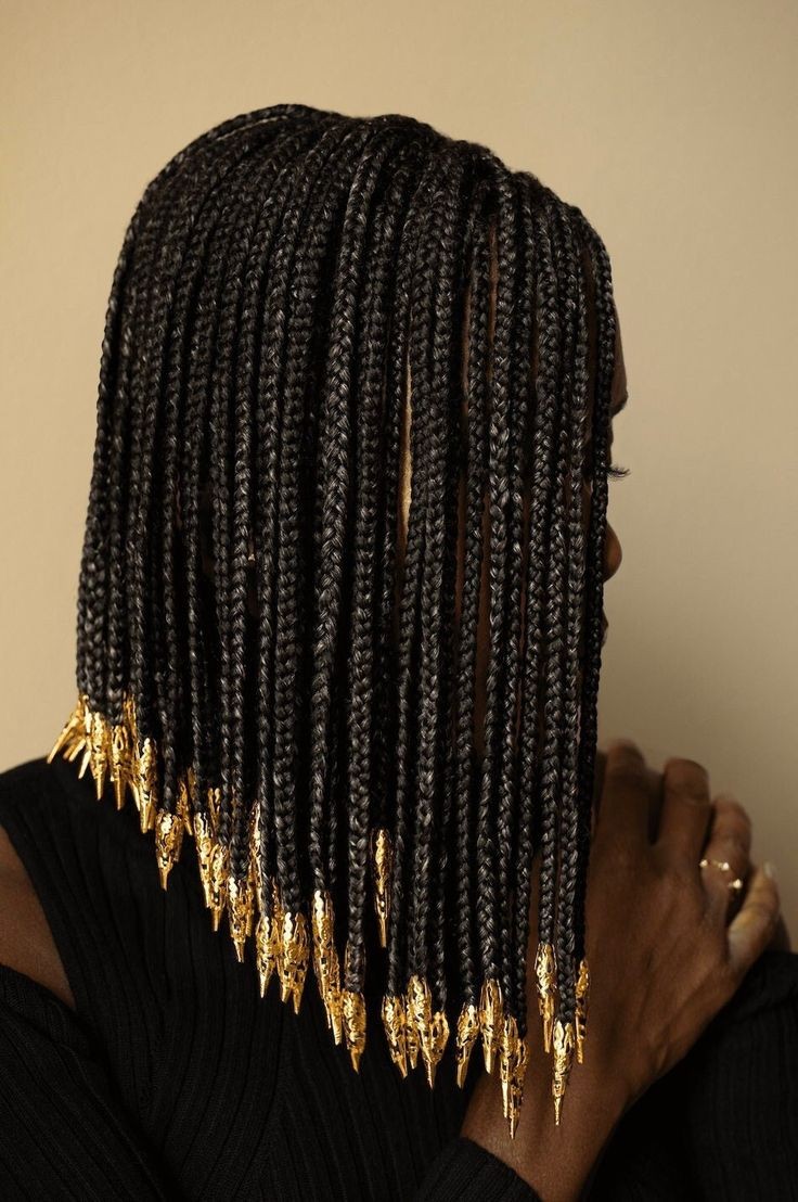 Faux Locs with Beads and Shells