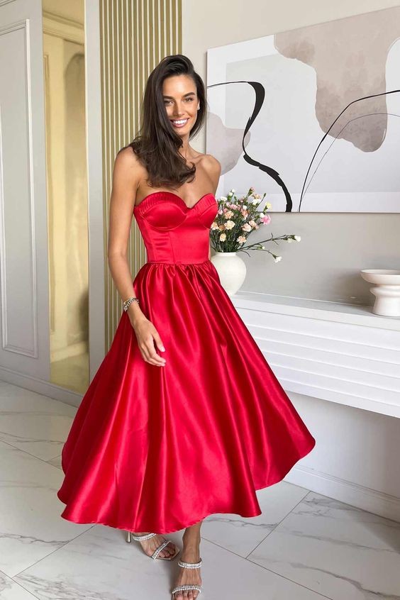 Red A-Line Dress