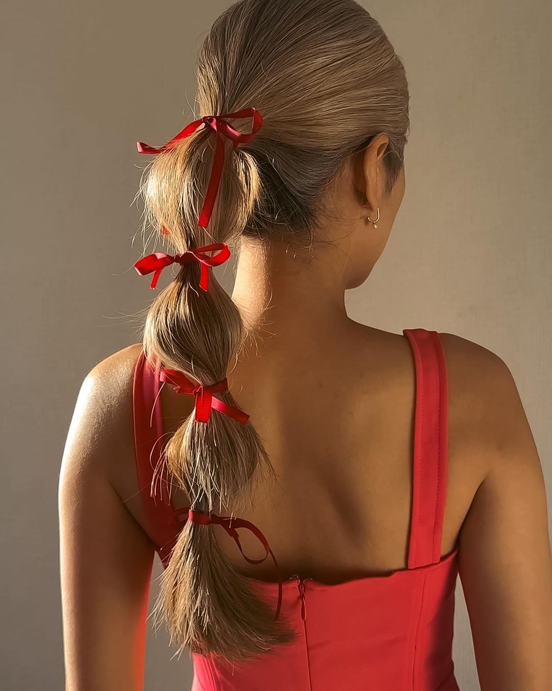 Ribbon-Tied Ponytail