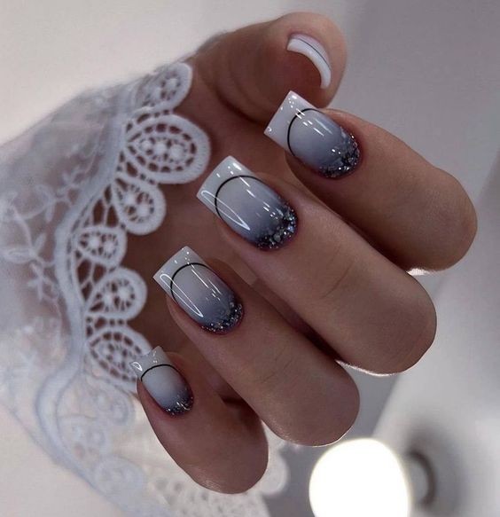 The Elegance of Grey and White with Sparkling Accents