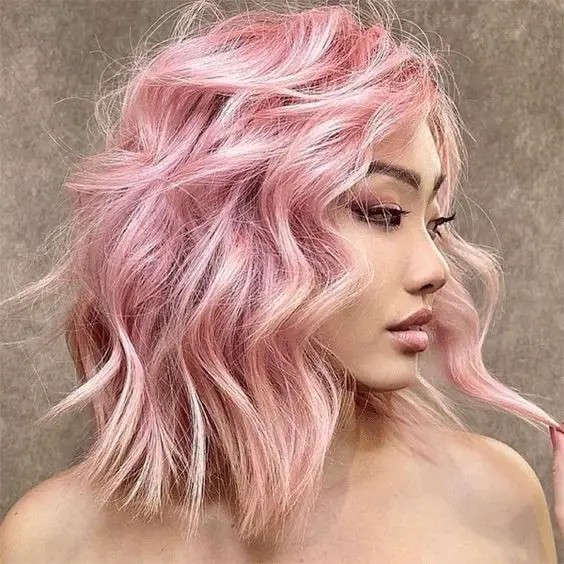 Cotton Candy Whispers: Soft Pink Waves