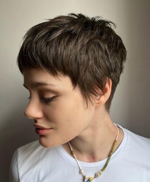 Baby Bangs with Pixie Cut: