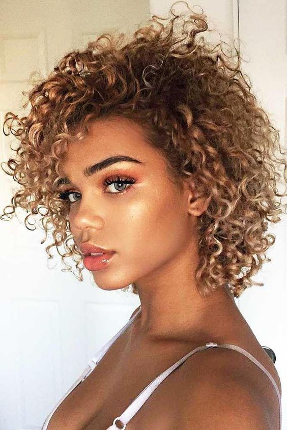 Curly Hair with a Side Part