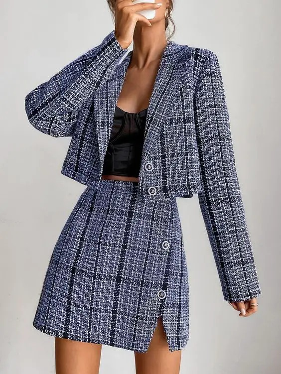 Tweed Skirt Suit