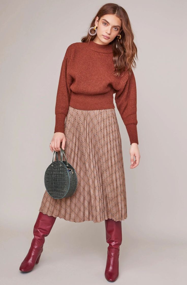 A-Line Skirt with Sweater