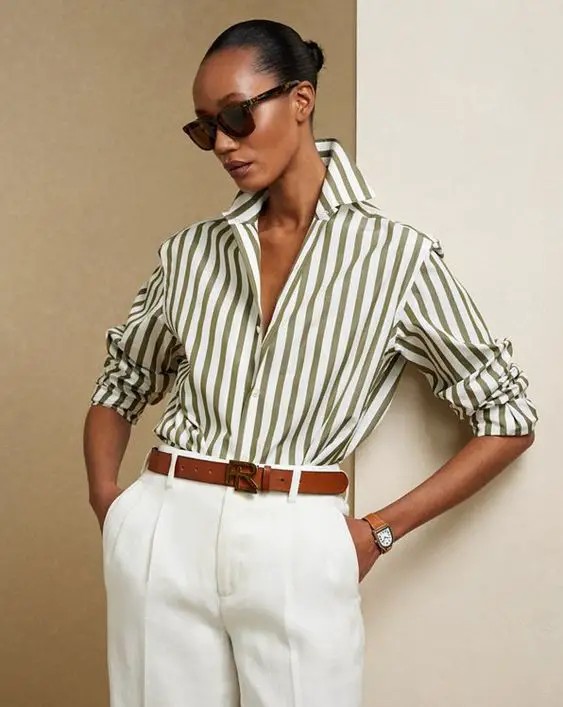 Structured Stripes with a Waist-Cinching Twist