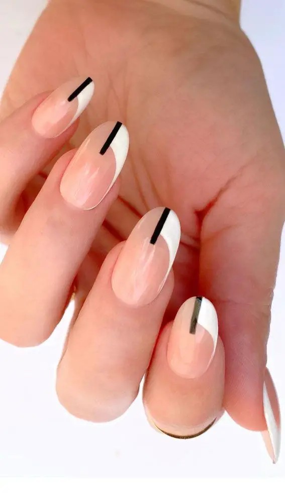 Negative Space French Tips: