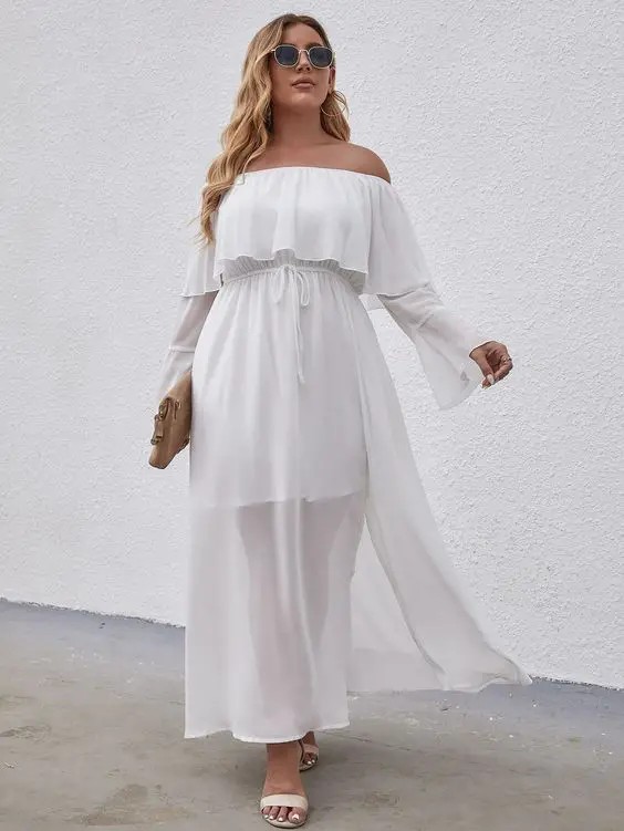 White Chiffon Gown