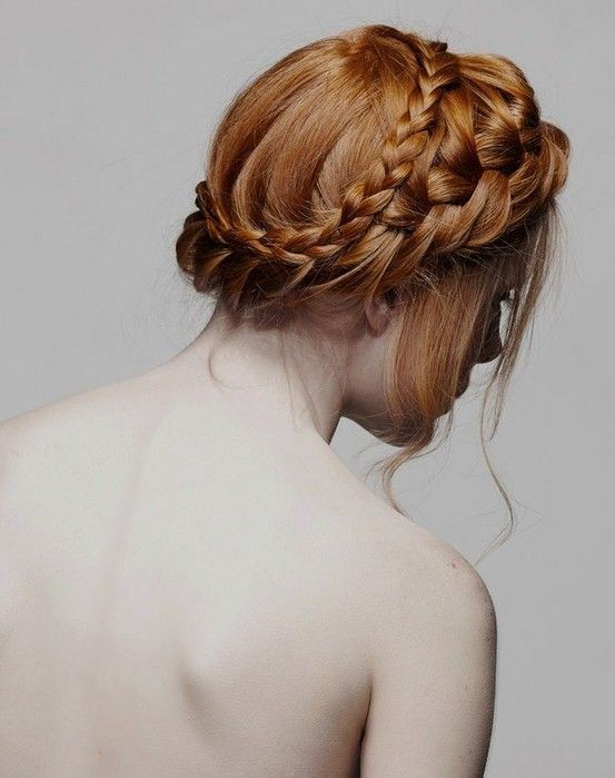 The Auburn Muse: Intricate Braid for a Sophisticated Back