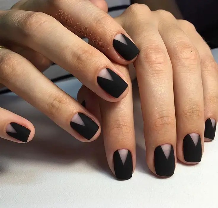 Matte Short Gel Nails: