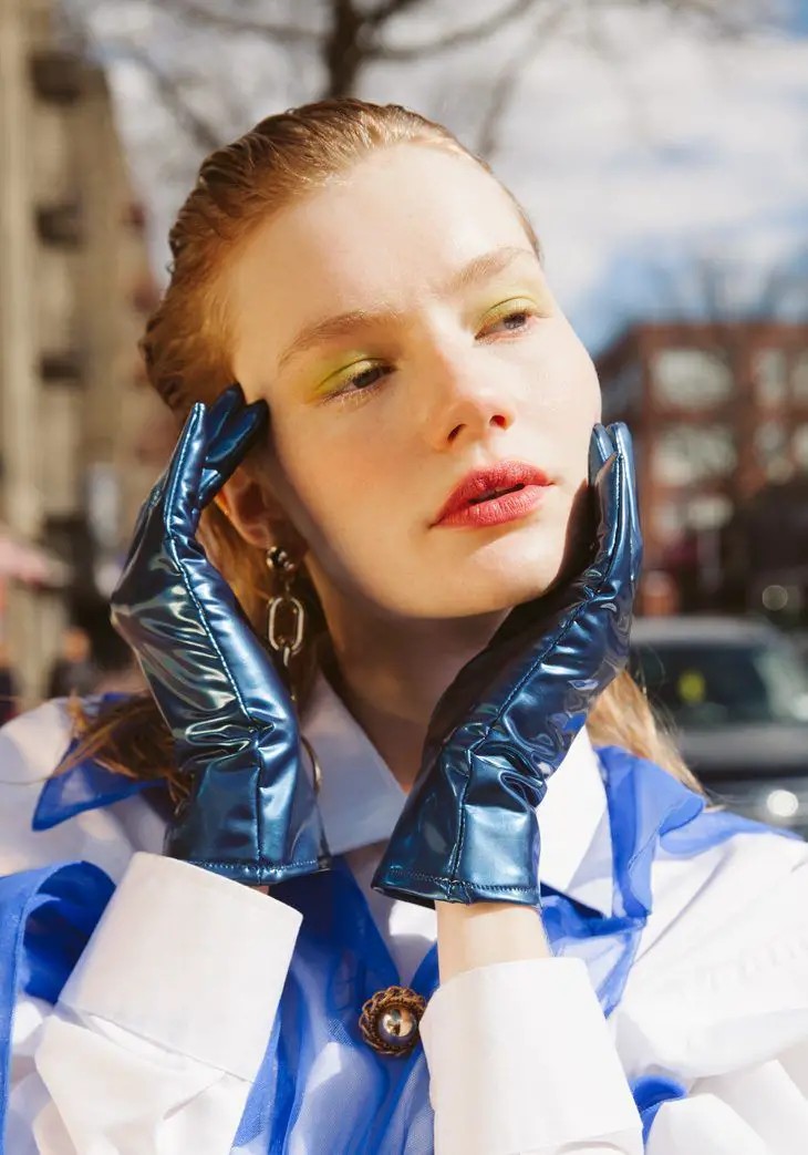 Contemporary Cool: The Blue Leather Glove