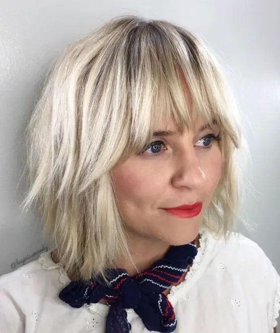 Textured Bangs Power Bob: