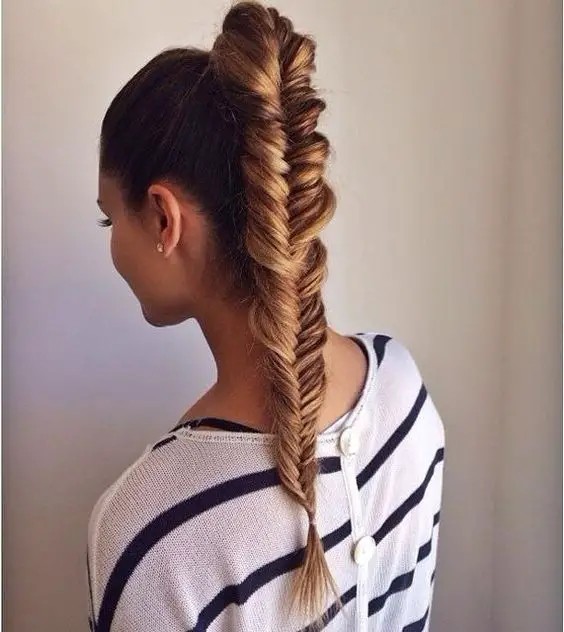 Fishtail Braid Ponytail