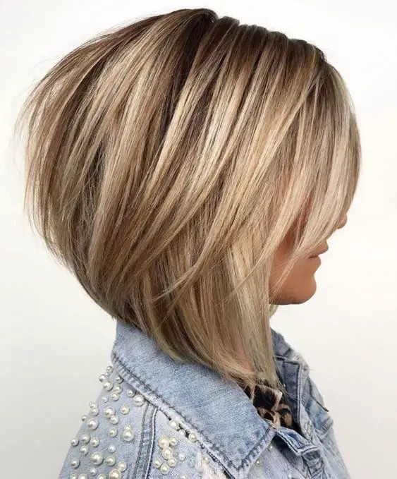 Angled Bob with Feathered Layers