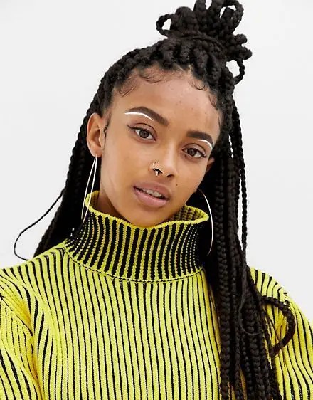 Box Braids Top Knot: