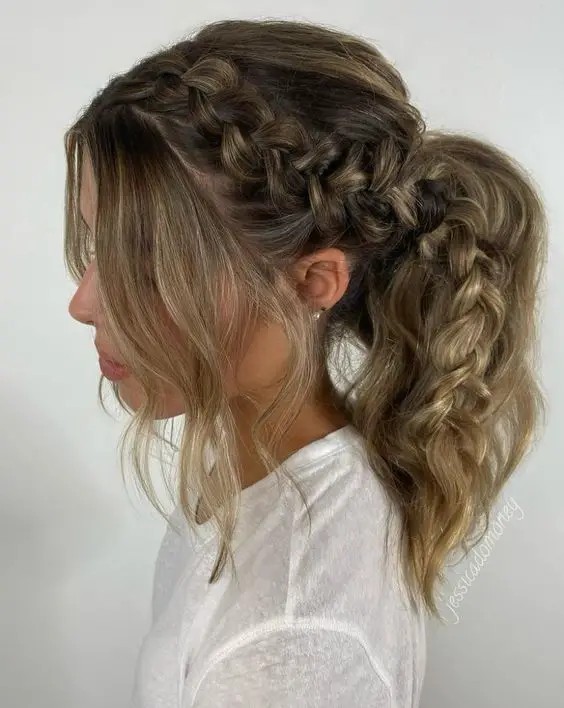 Crown Braid Ponytail