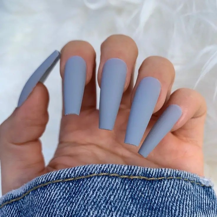 Slate Gray Nails