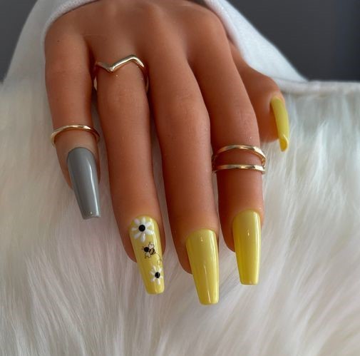 Honeycomb Yellow with Metallic Accents