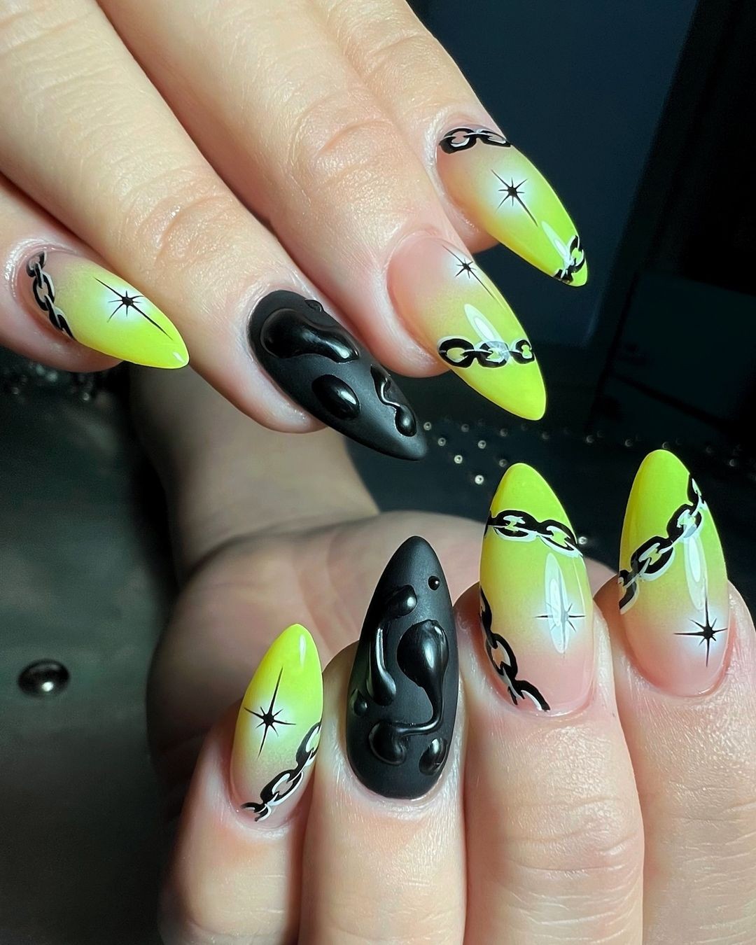 Electric Edge: Neon & Black Contrast