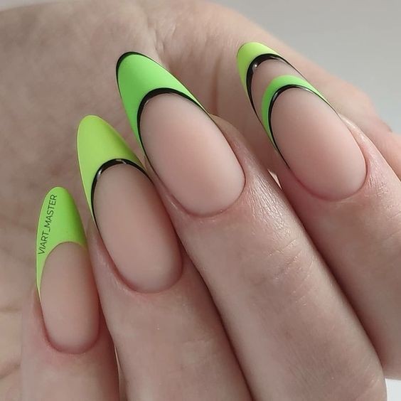 Neon French with a Modern Edge