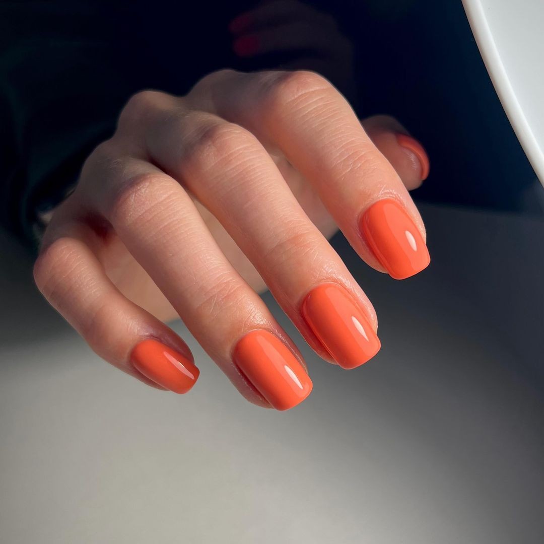 Vivid Orange Solid Color