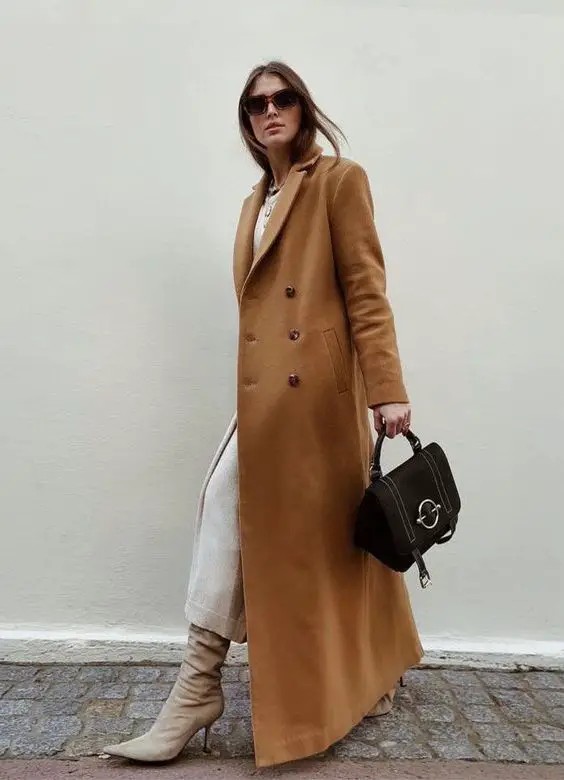 Camel Coat Elegance