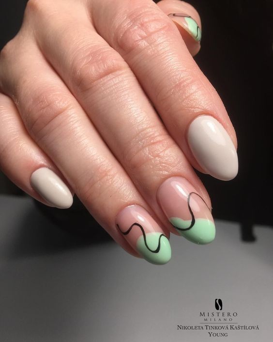 Pastel Green Negative Space: